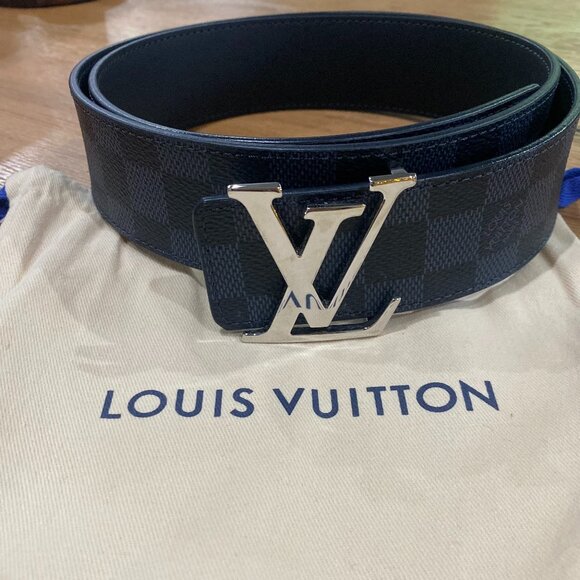 Louis Vuitton LV INITIALES 40MM Men's Reversible Belt (Damier Blue/Green) - Picture 2 of 2